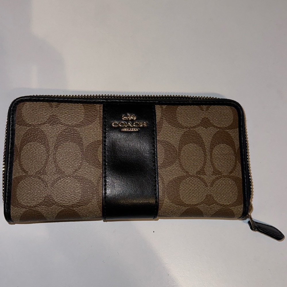 Coach Wallet Khaki-Tan/Black